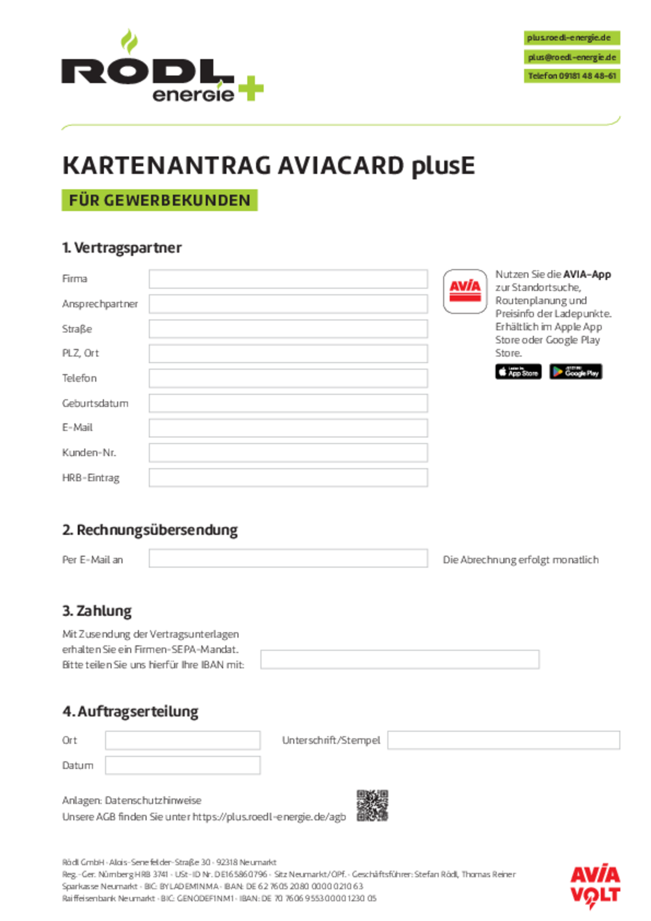 Download Antrag Ladekarte AVIACARD plusE Gewerbe Antrag Ladekarte AVIACARD plusE Gewerbe